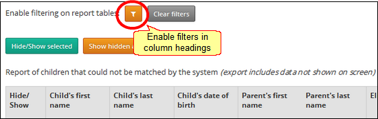 enable filters